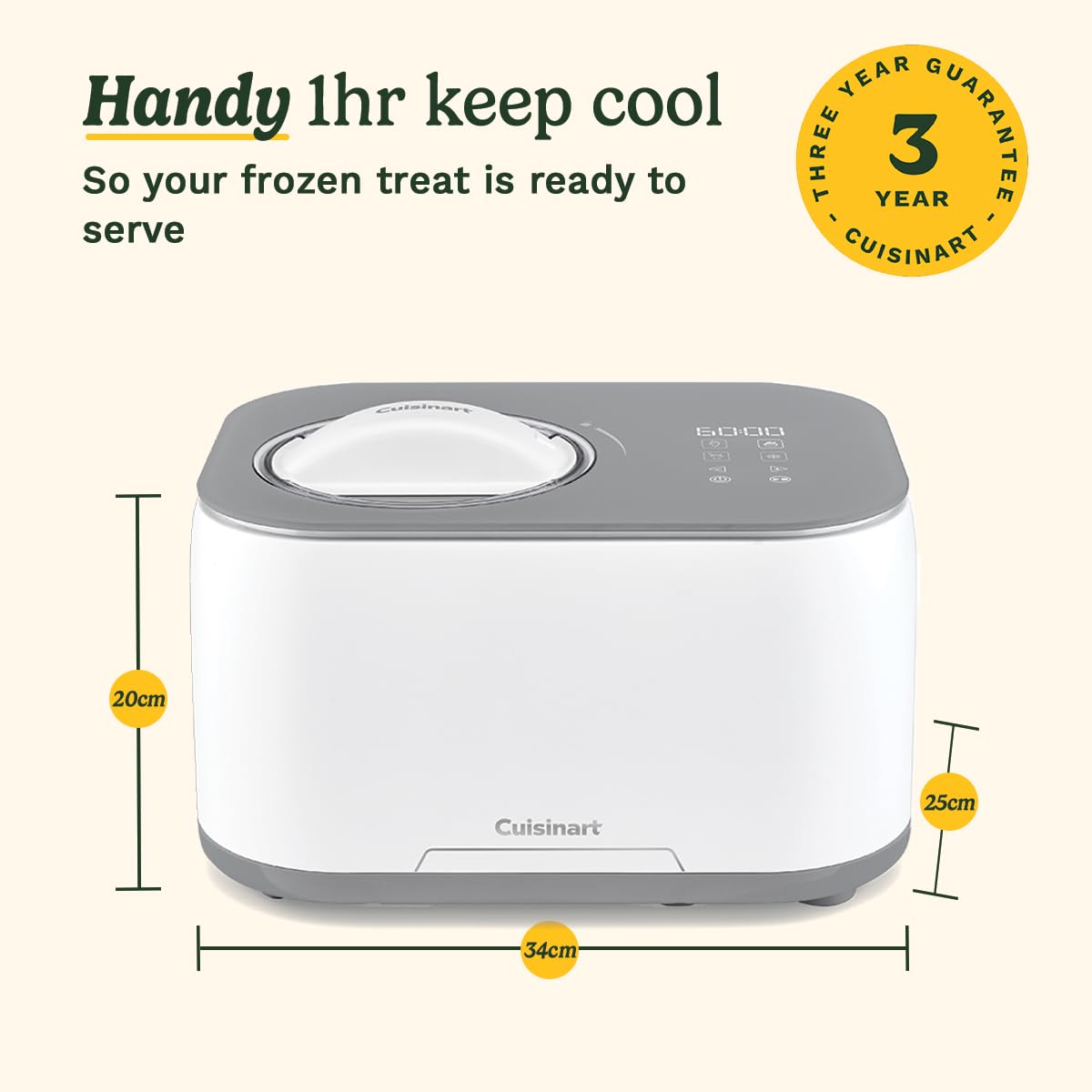 Cuisinart FreezeEase Ice Cream and Gelato Maker- Self freezing ice cream maker