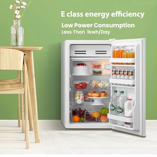 COMFEE' RCD93WH2(E) Under Counter Fridge, 93L Small Fridge with Cooler Box, Interior Light