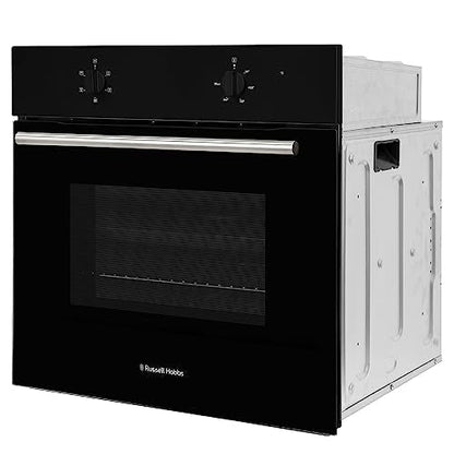 Russell Hobbs 70L, 60cm Wide, Single Electric Built-in Fan Oven and Grill in Black, 5 Oven Functions