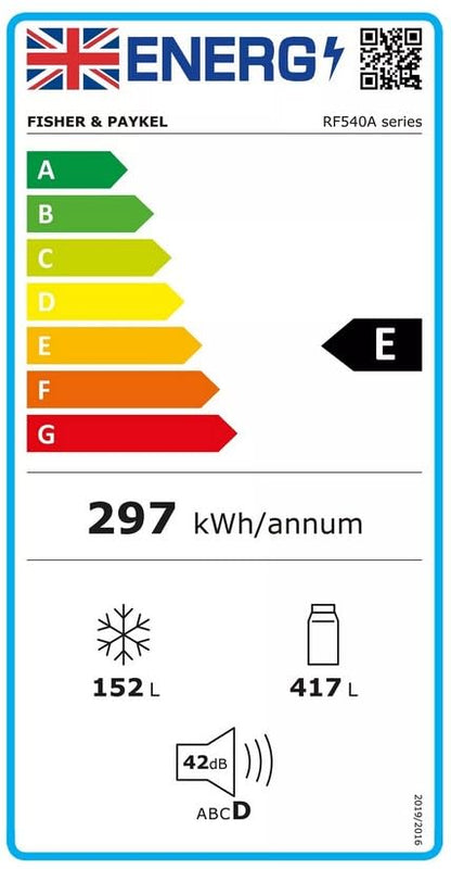 569L French Door Freestanding Fridge Freezer, Stainless Steel, Frost Free, E Energy Rating