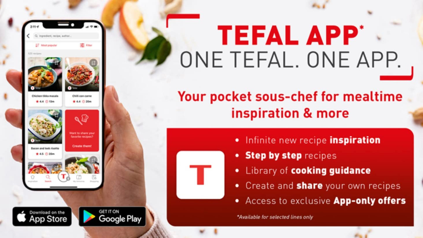 Tefal Turbo Cuisine Electric Pressure Cooker – 10-in-1 Multi-Cooker, 4.8L Capacity, 1000W Power