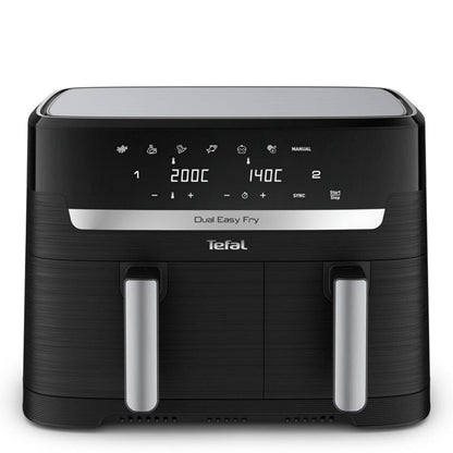 Tefal Easy Fry Dual Zone Digital Air Fryer, 2 Drawers, 8.3L, 8in1, Air Fry, Extra Crisp, Roast, Bake, Reheat