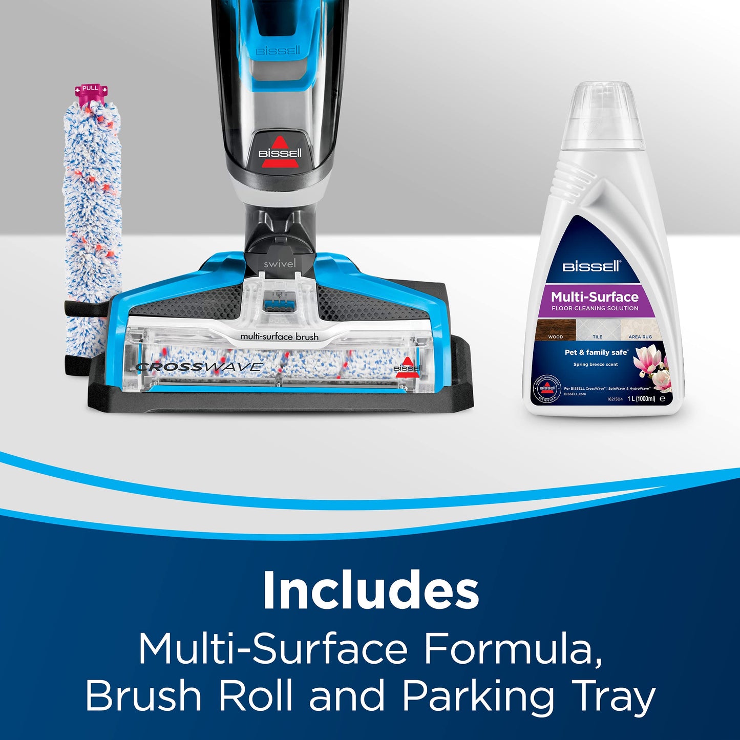BISSELL CrossWave, 3-in-1 Multi-Surface Vacuum Cleaner, Floor cleaner machine All in One Step Vacuums